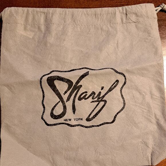 Vintage Sharif New York Dust Bag Gray Black Logo 10 Inches x 9 Inches Handbag - Picture 1 of 2
